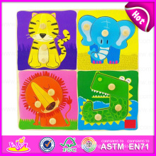 2015 Intellectual Game Wooden Jigsaw Puzzle, Cheapest Wooden Puzzle Game Toy, Educational Puzzle Game for Kindergarten Toy W14m058